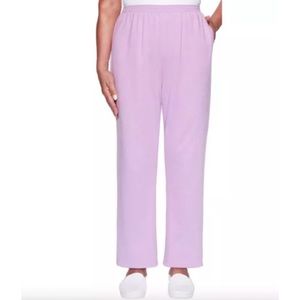 ALFRED DUNNER Womens Long Weekend Orchid PANTS Size:S